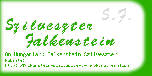 szilveszter falkenstein business card